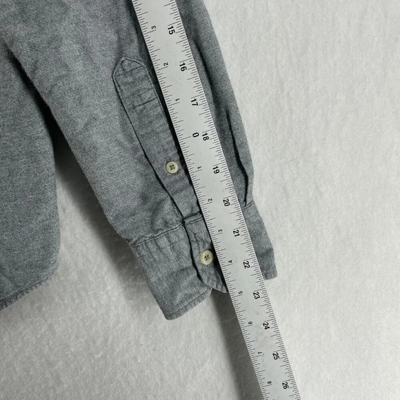 American Eagle Shirt Mens Sz S Gray Soft Flannel Button Down Classic Long Sleeve - Picture 4 of 10